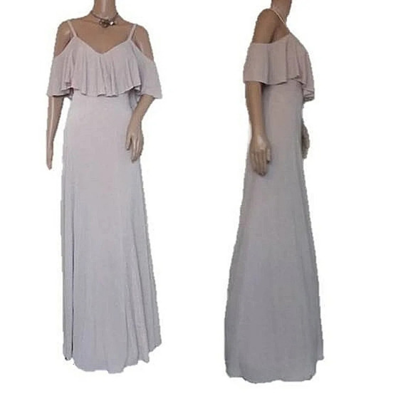 SHOW ME YOUR MUMU SHIMMERING COLD SHOULDER DRESS - Picture 1 of 7
